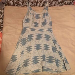 Blue dress with pink back